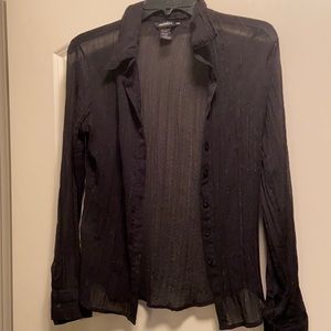 Sheer button up blouse